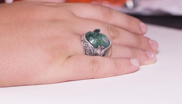 Falcon Jewelry 925 Sterling Silver Men s Ring Real Natural G 925 Sterling Silver Natural Emerald Ring Handmade Turkey KAMBO -