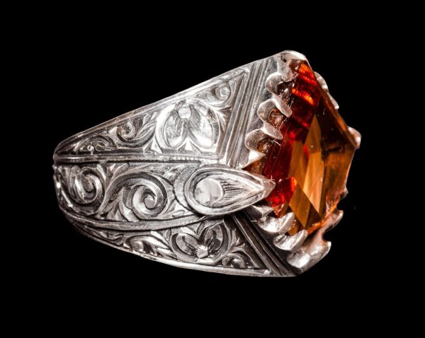 Falcon Jewelry Men s 925 Sterling Silver Ring Created Sultan 925 Sterling Silver Ring Handmade Turkey KAMBO - View 2