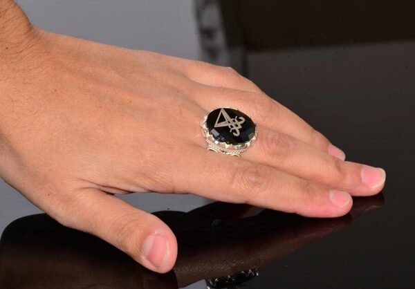 Handcrafted 925 Sterling Silver Men s Ring With Obsidian Sto 925 Sterling Silver Ring Handmade Turkey KAMBO - View 6
