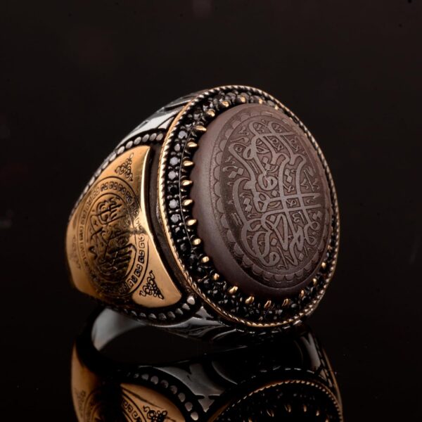 Kambo Men s Ring Arabic Ring 925 Sterling Silver Ring Muslim 925 Sterling Silver Ring Handmade Turkey KAMBO - View 4