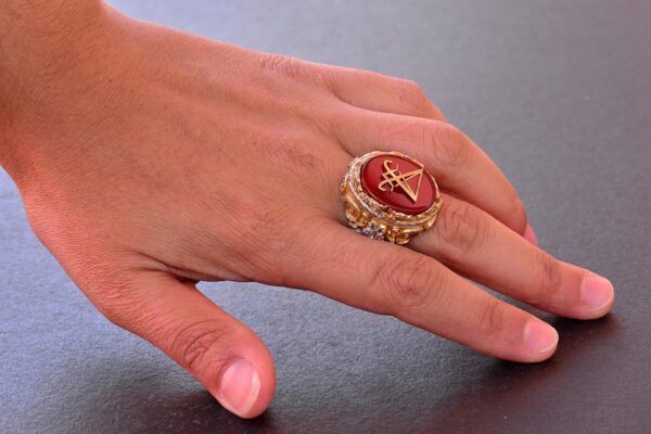 Handmade Ring 925K Solid Sterling Silver Men s Gold Plated J 925 Sterling Silver Ring Handmade Turkey KAMBO - View 7