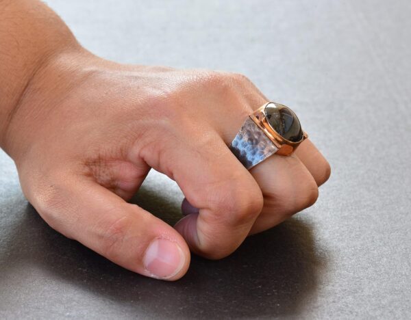 Falcon Jewelry Natural Ruby Gemstone Sterling Silver Unisex 925 Sterling Silver Natural Ruby Ring Handmade Turkey KAMBO - Vi