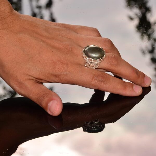 Kambo 925 Solid Sterling Silver Men s Ring With Choice Of Na 925 Sterling Silver Ring Handmade Turkey KAMBO - View 6