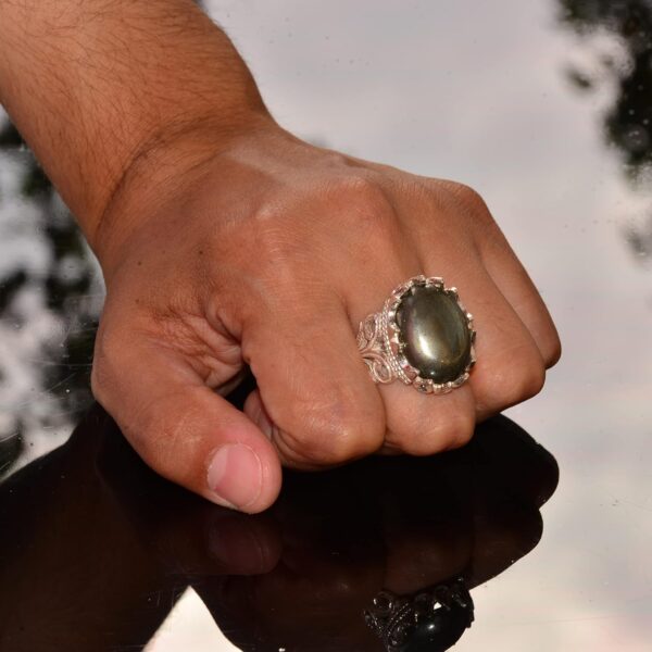 Kambo 925 Solid Sterling Silver Men s Ring With Choice Of Na 925 Sterling Silver Ring Handmade Turkey KAMBO - View 3