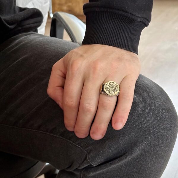 Kambo David Of Star Ring Seal Solomon Ring 925K Solid Sterli 925 Sterling Silver Ring Handmade Turkey KAMBO - View 3