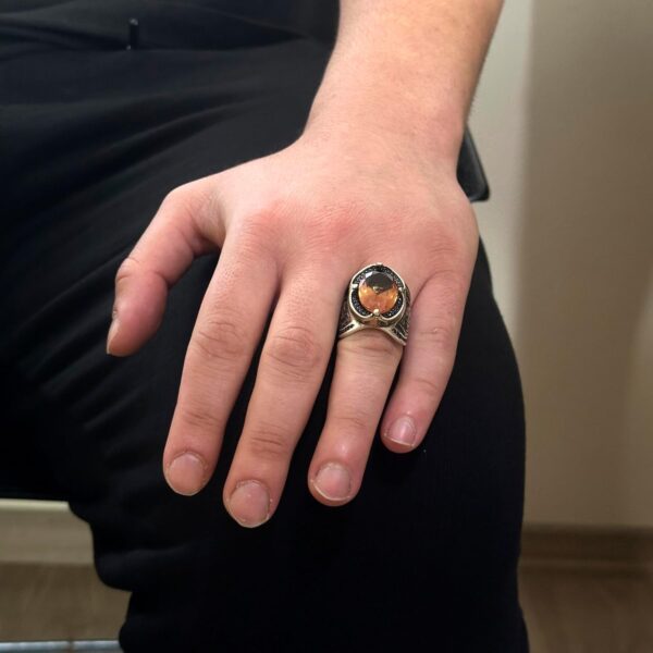 Kambo Islamic Men s Ring İn 925K Sterling Silver With Create 925 Sterling Silver Ring Handmade Turkey KAMBO - View 3