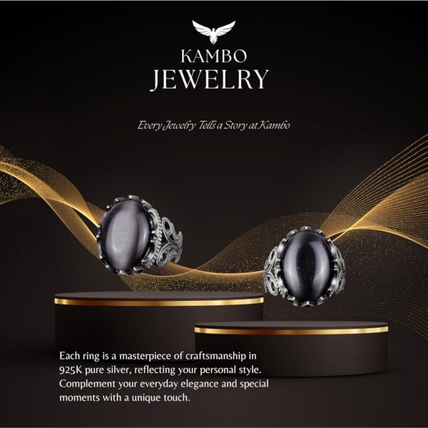 Luxury 925K Sterling Silver Men s Ring Available İn Various 925 Sterling Silver Ring Handmade Turkey KAMBO - View 7