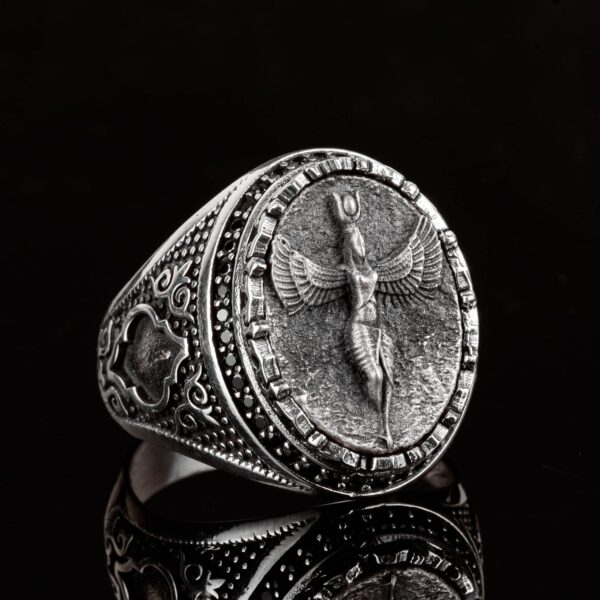 Kambo 925 Sterling Silver Goddess Iris Ring Bold And Spiritu 925 Sterling Silver Ring Handmade Turkey KAMBO - View 3