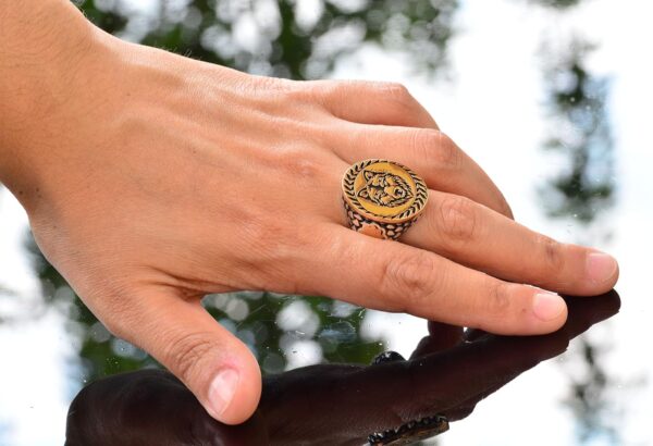Kambo 925 Sterling Silver Wolf Ring For Men Wildlife Inspire 925 Sterling Silver Ring Handmade Turkey KAMBO - View 7