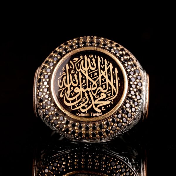 Kambo 925 Sterling Silver Men s Ring With Kalima İ Tawhid Ar 925 Sterling Silver Ring Handmade Turkey KAMBO - View 3