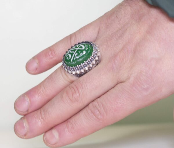 Falcon Jewelry 925 Sterling Silver Men s Ring Islamic Ring S 925 Sterling Silver Ring Handmade Turkey KAMBO - View 5