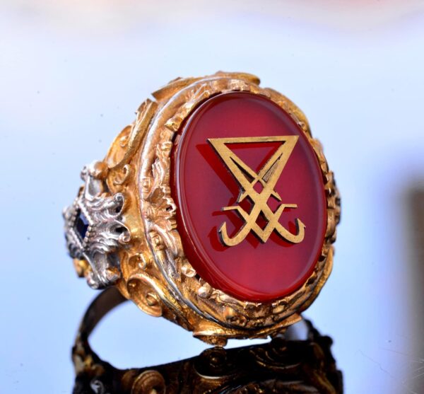 Handmade Ring 925K Solid Sterling Silver Men s Gold Plated J 925 Sterling Silver Ring Handmade Turkey KAMBO - View 3