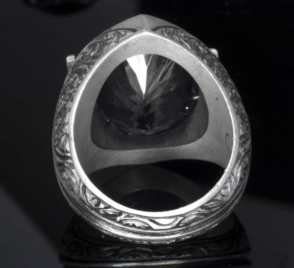 Falcon Jewelry Men s 925 Sterling Silver Ring With Created M 925 Sterling Silver Natural Topaz Ring Handmade Turkey KAMBO - V