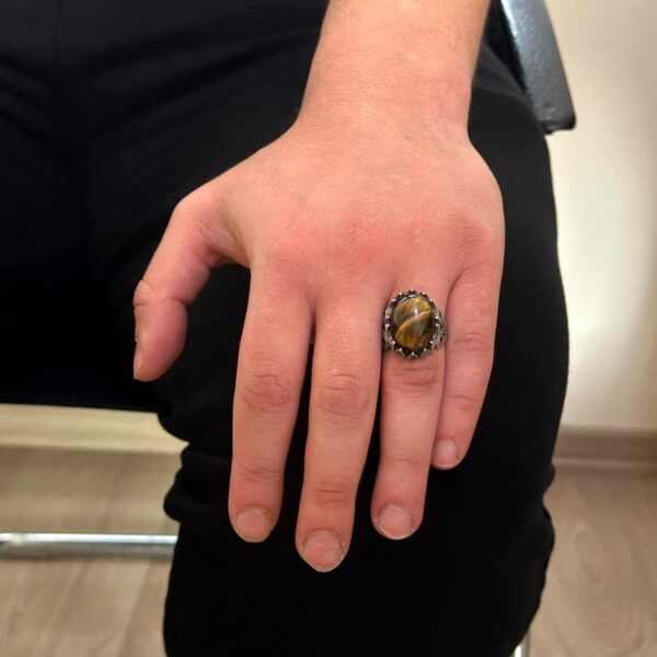 Kambo 925 Solid Sterling Silver Men s Ring With Choice Of Na 925 Sterling Silver Ring Handmade Turkey KAMBO - View 3