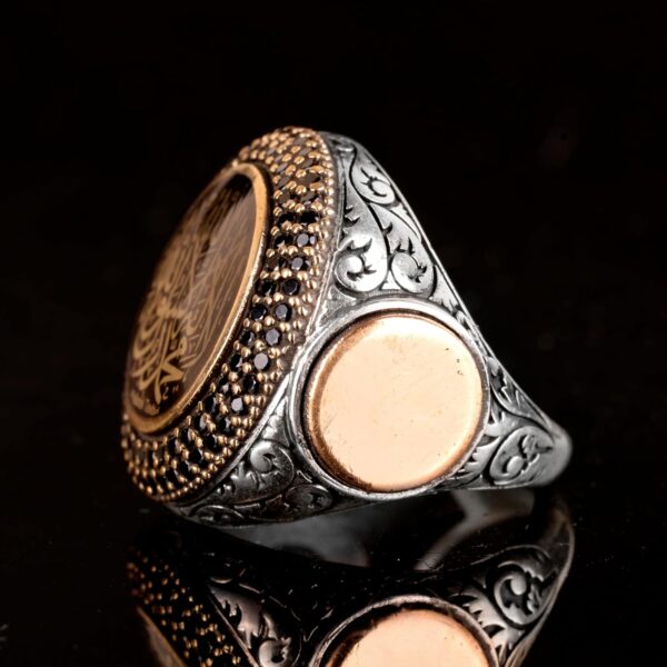 Kambo 925 Sterling Silver Men s Ring With Kalima İ Tawhid Ar 925 Sterling Silver Ring Handmade Turkey KAMBO - View 5