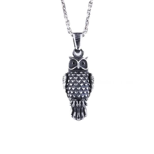 925 Ayar Gümüş Baykuş Kolye Ucu - El İşi Wisdom Symbol Takı - Fine Details - Hediye için Baykuş Lovers