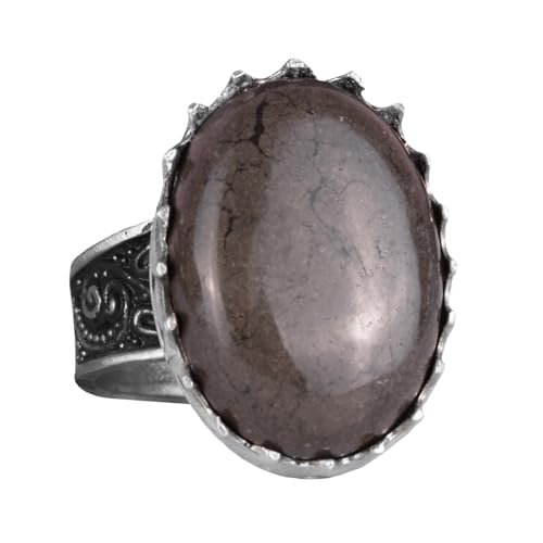 Doğal Pyrite Taşlı Yüzük - 925 Ayar Gümüş El İşi Yüzük