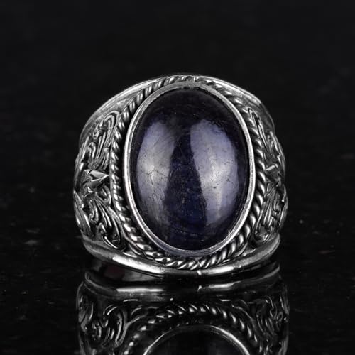 925 Ayar Gümüş Yüzük - Doğal Taş Selection (Kabason Safir)
