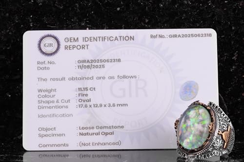 Sertifikalı Doğal Opal Taşlı Büyük Erkek Yüzük 925 Ayar Gümüş – Cami Motifli Siyah Detaylı Bronz Detaylı El Yapımı Bildi