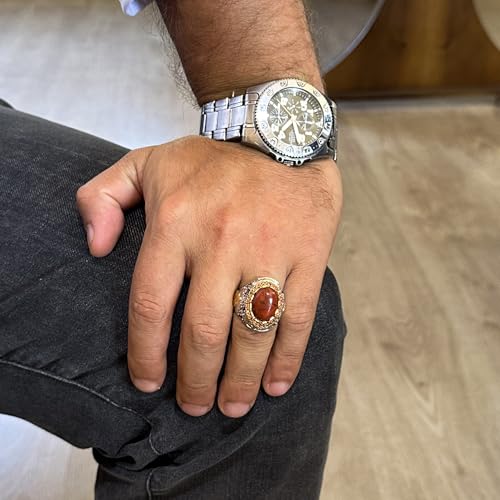 Doğal Taş Yüzük - Sultan Yüzük - 925 Ayar Gümüş Yüzük (Kansit)