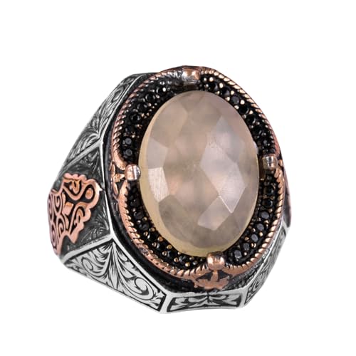 Doğal Lemon Topaz Taş Yüzük - 925 Ayar Gümüş Yüzük