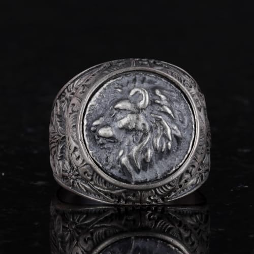 Aslan Yüzük - Erkek 925 Ayar Gümüş Leo Yüzük