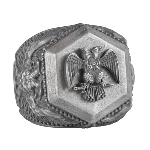 925 Ayar Gümüş Yüzük, Brave Symbol Yüzük (Double Headed Kartal)