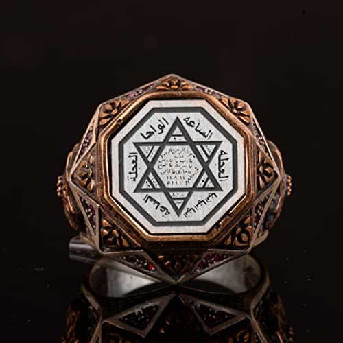 David of Yıldız Solomon Talisman Yüzük - 925 Ayar Gümüş Erkek Yüzük