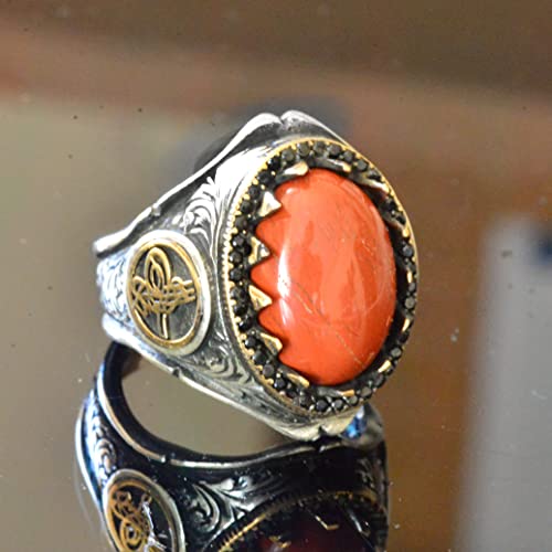 925 Ayar Gümüş Doğal Bloodstone Yüzük