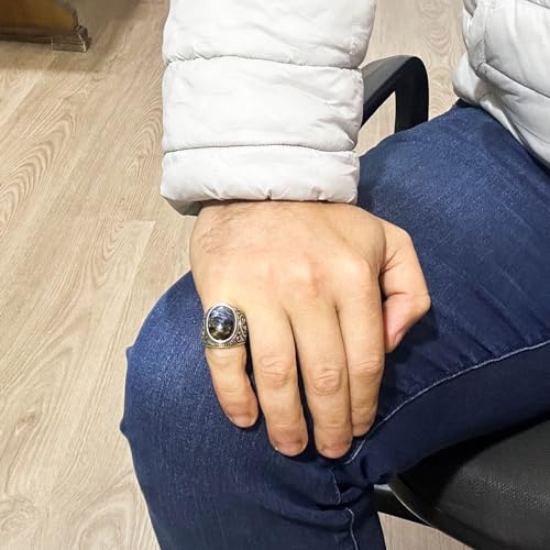 Doğal Pietersite Taş Yüzük - 925 Ayar Gümüş Yüzük