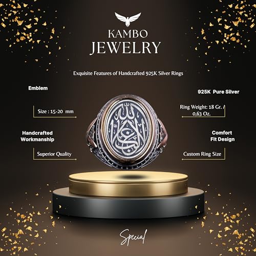 Ayatul Kursi İslami Yüzük, Osmanlı Carved Yüzük