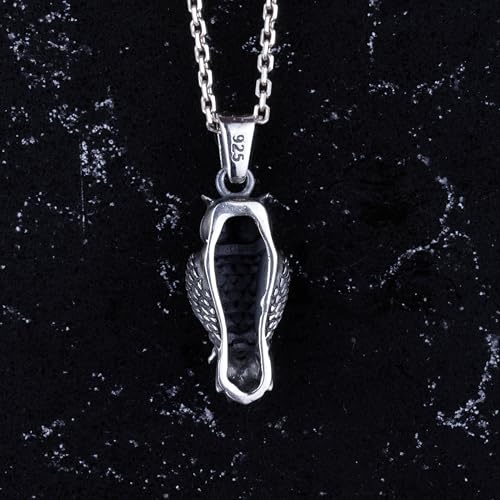 925 Ayar Gümüş Baykuş Kolye Ucu - El İşi Wisdom Symbol Takı - Fine Details - Hediye için Baykuş Lovers