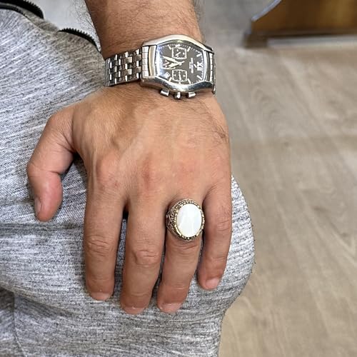 Doğal Pyrite Taş Yüzük - El İşi 925 Ayar Gümüş Yüzük