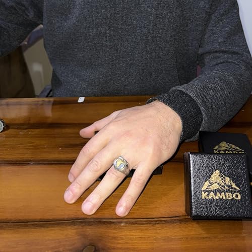 KAMBO 925 Ayar Gümüş Kurt Başlı Yüzük – El Yapımı Erkek Hayvan Sembollü Yüzük – Cesur Gotik Açıklamalı Takı – Koruma ve