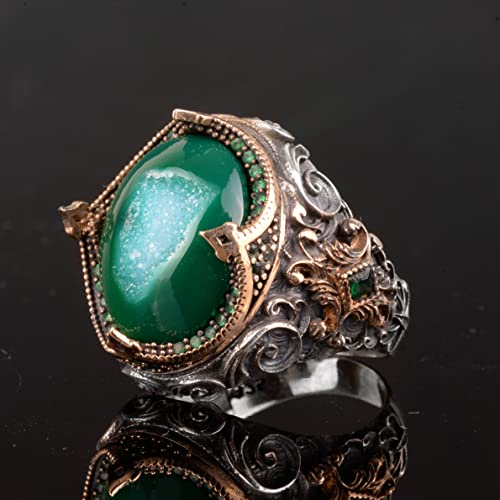 Kristal Druzy Kuvars Taş Yüzük (Model-2)