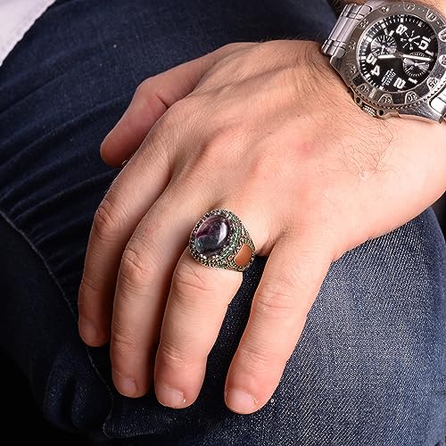 Doğal Fluorite Taş Yüzük