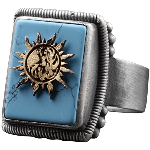KAMBO Güneş Sembolü, Manevi, Lucifer Yüzük, Tılsım, Mühür Yüzük, 925 Ayar Gümüş Yüzük