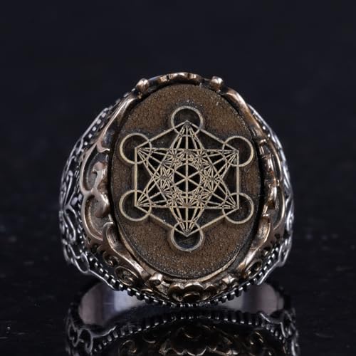 El İşi Gümüş Yüzük - Metatron Küpü