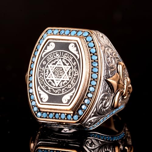Solomon Seal Yüzük, 925 Ayar Gümüş Erkek Yüzük