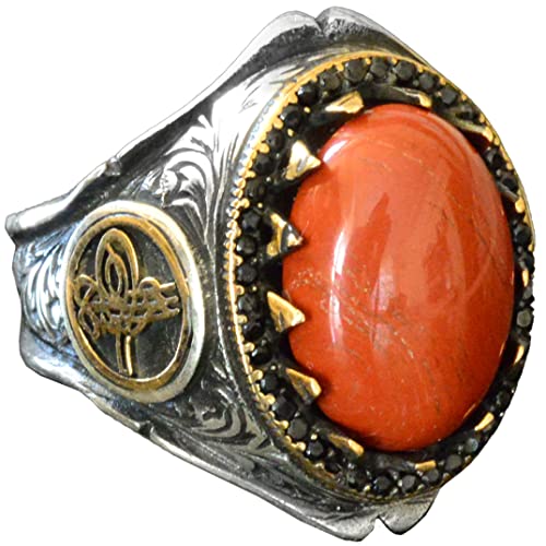 925 Ayar Gümüş Doğal Bloodstone Yüzük