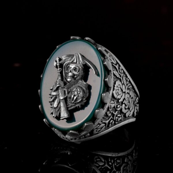 925 Ayar Gümüş Grim Reaper Yüzük