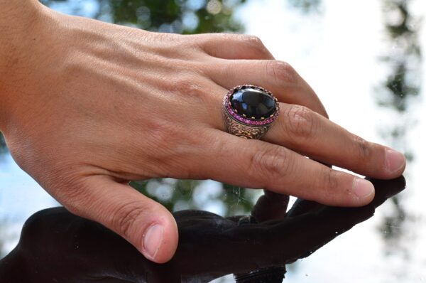 Doğal Australian Opal Taş Yüzük, 925 Ayar Gümüş Yüzük, Opal Yüzük