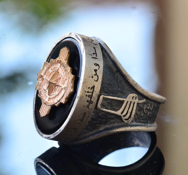 925 Ayar Gümüş Erkek Yüzük ile Compass Symbol