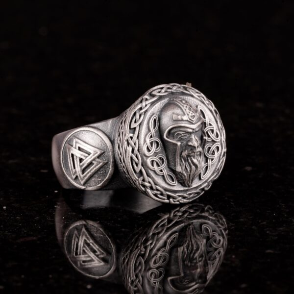 KAMBO Viking Savaşçı Kaskı Yüzük, Gotik Viking Gümüş Yüzük, 925 Ayar Gümüş Denizci Yüzüğü